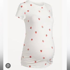 Old navy maternity strawberry crew-neck